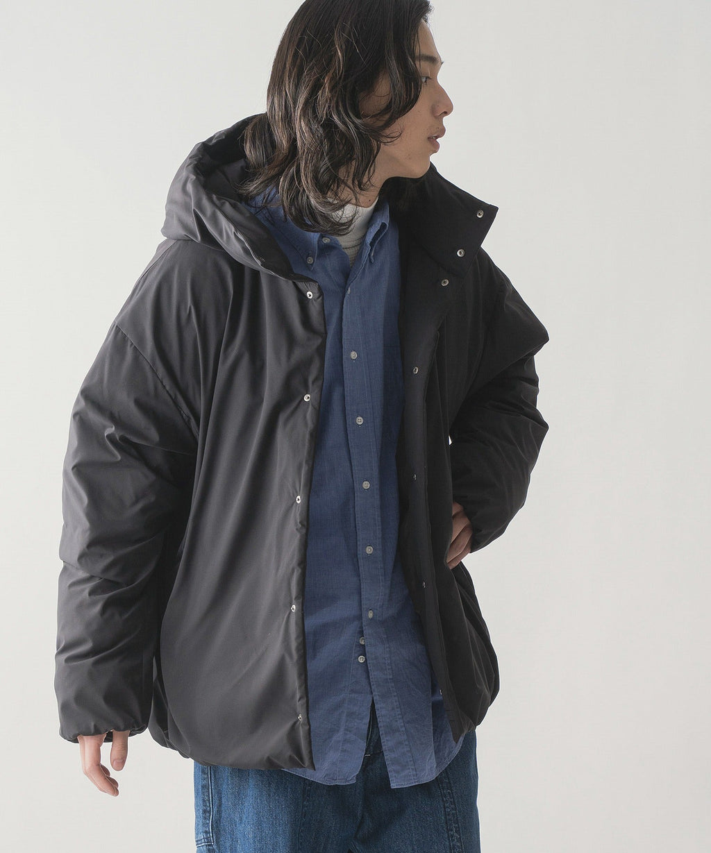 HIDDEN SNAP HOODED DOWN JACKET / FEW24WJK5232