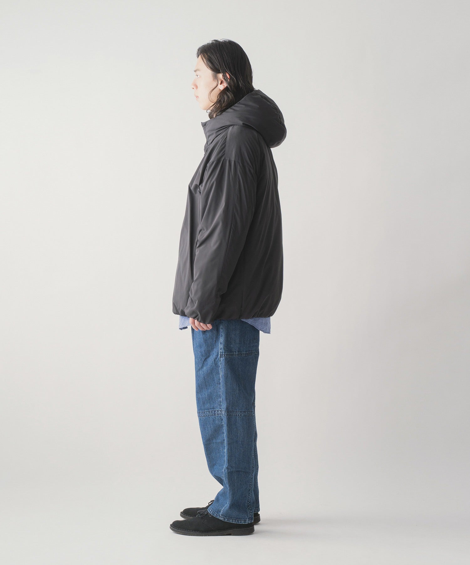 HIDDEN SNAP HOODED DOWN JACKET / FEW24WJK5232