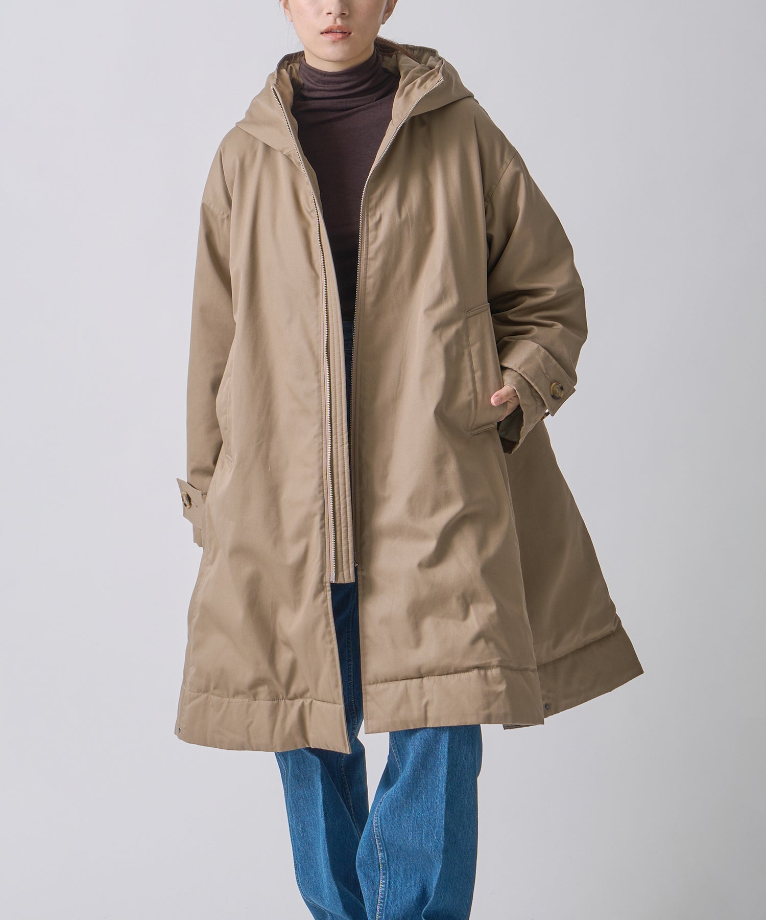 TENT LINE ZIP UP DOWN COAT / FEW25WJK5344