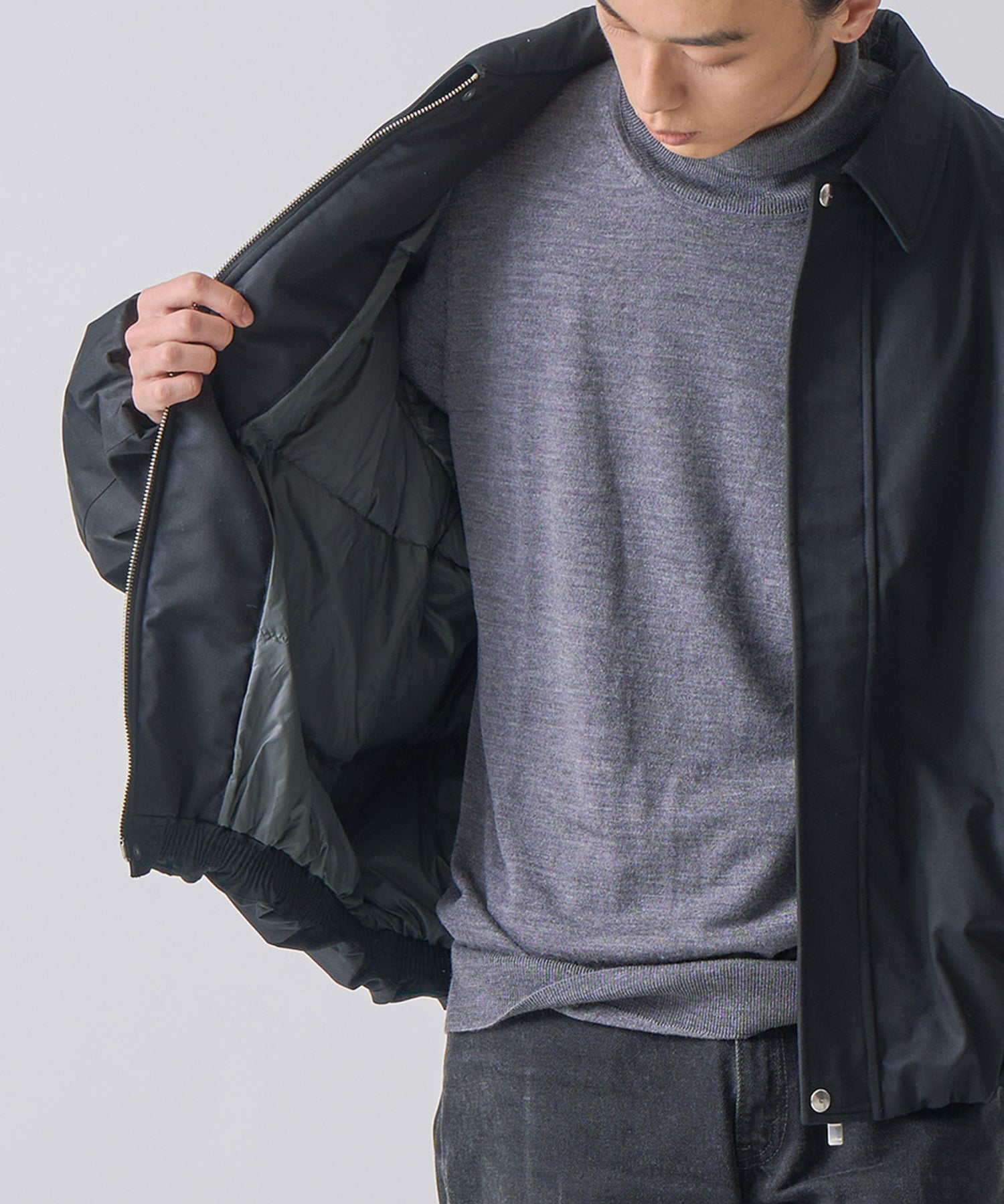 WIDE SQUARE ZIP UP DOWN JACKET / FEW25WJK5345