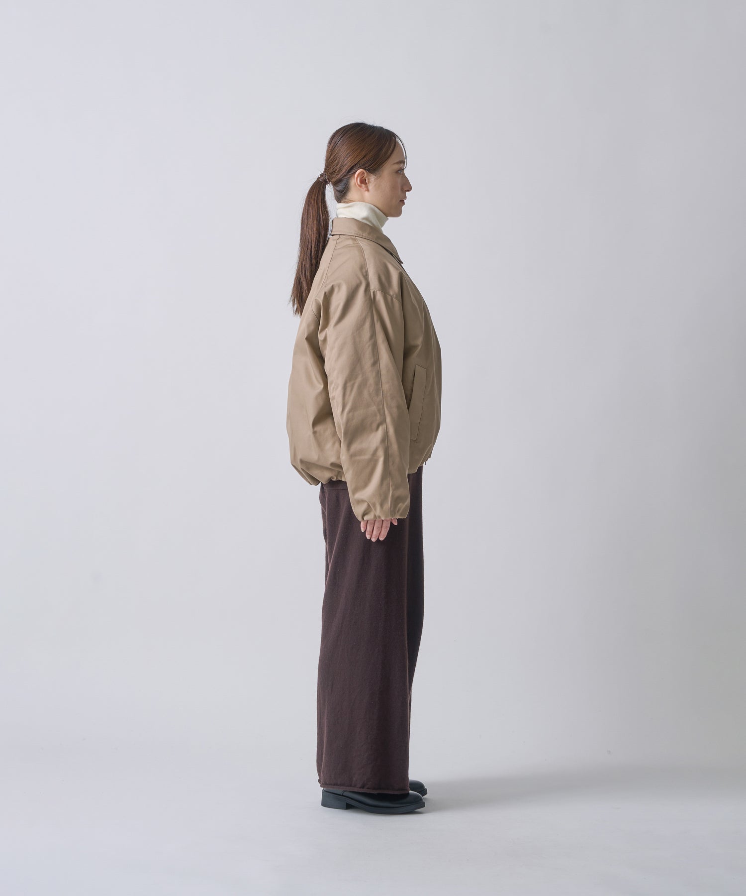 WIDE SQUARE ZIP UP DOWN JACKET / FEW25WJK5345