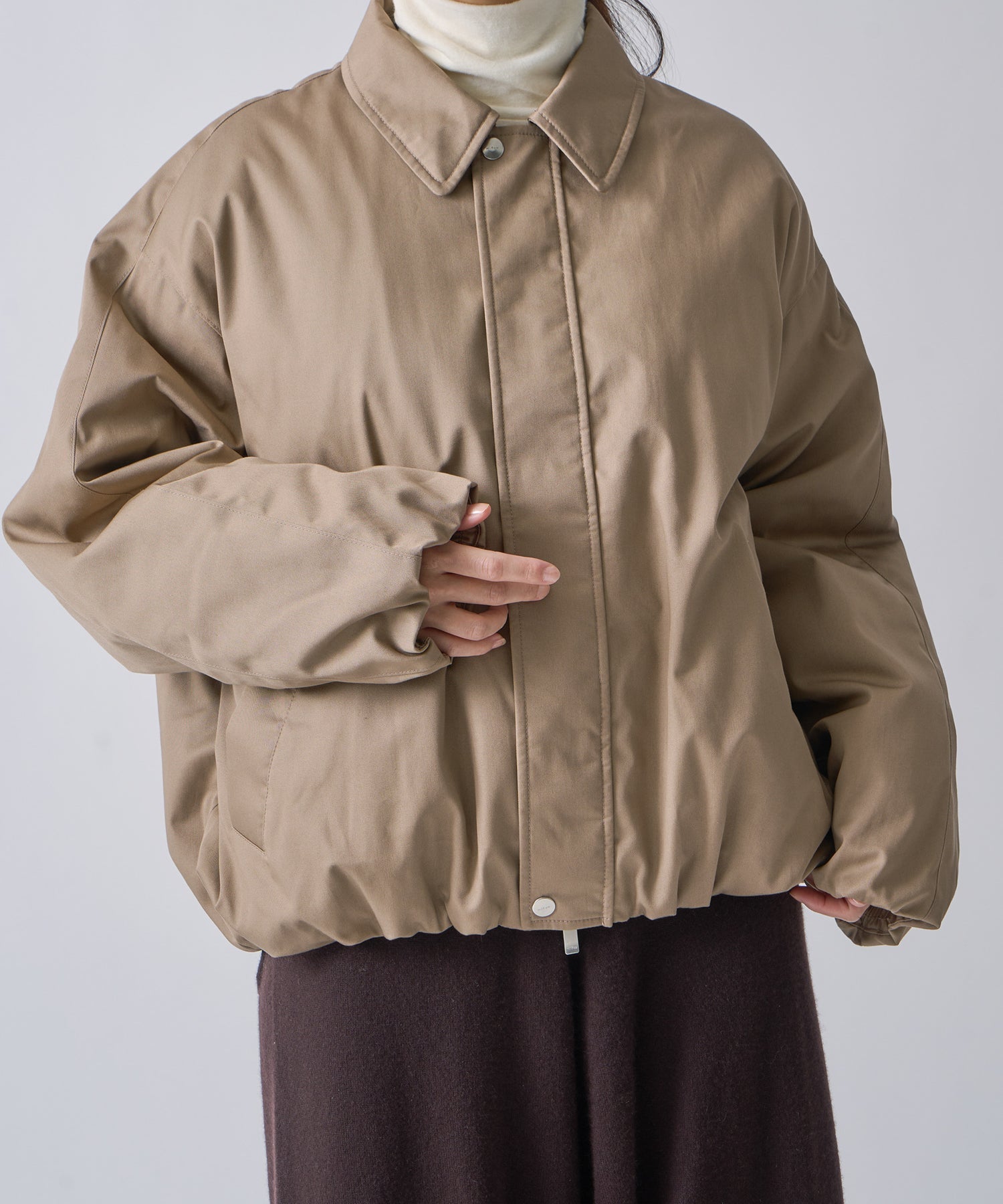 WIDE SQUARE ZIP UP DOWN JACKET / FEW25WJK5345 – miffew