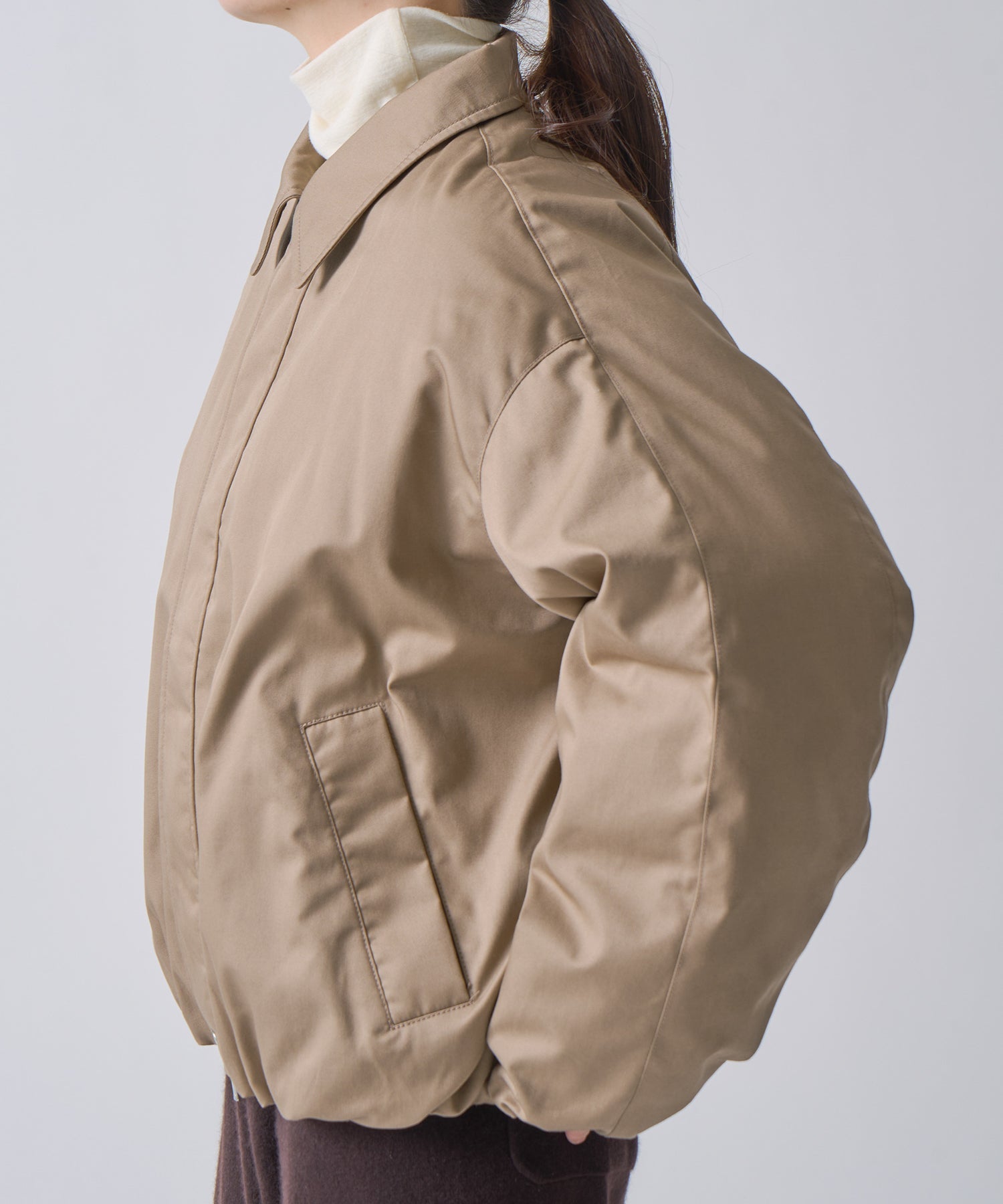 WIDE SQUARE ZIP UP DOWN JACKET / FEW25WJK5345