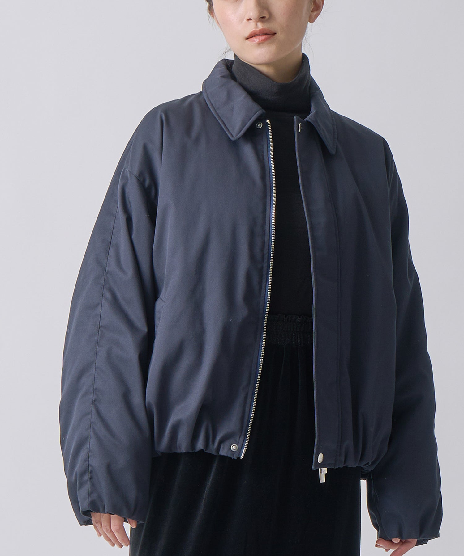 WIDE SQUARE ZIP UP DOWN JACKET / FEW25WJK5345