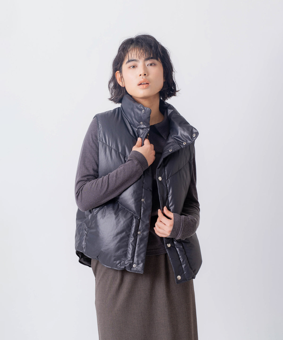 STAND COLLAR DOWN VEST/FEW26WJK5469